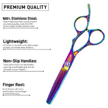 6.5 INCH PROFESSIONAL BARBER THINNING SCISSORS (MULTI COLOR)