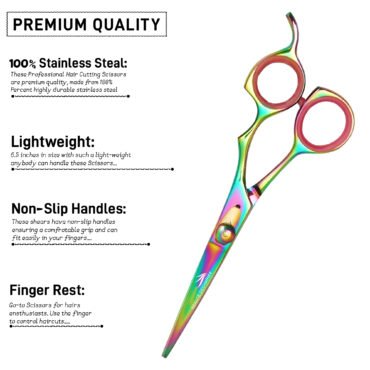 6.5” HAIR CUTTING MULTI COLOR SCISSOR