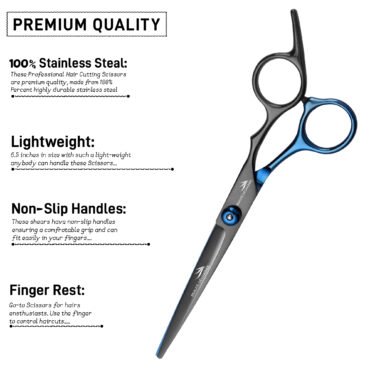 6.5″ PROFESSIONAL HAIR SCISSORS, ULTRA SHARP BLADES FOR PRECISE CUTTING