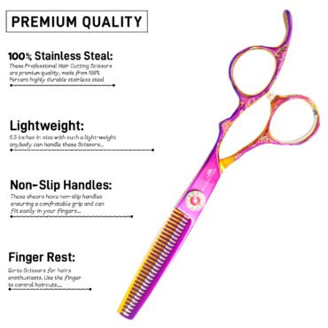 6.5″ INCH PROFESSIONAL HAIRDRESSING ULTRA SHARP SCISSORS SET (MULTI COLOR)