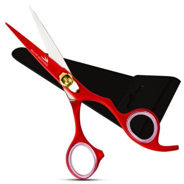 PROFESSIONAL HAIR CUTTING SCISSORS, 6.5″ INCH PREMIUM STAINLESS STEEL RED SCISSORS