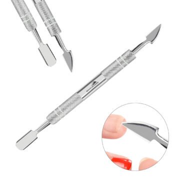 Nail Pusher Manicure and Pedicure Tool – for Fingernails and Toenails (Silver)