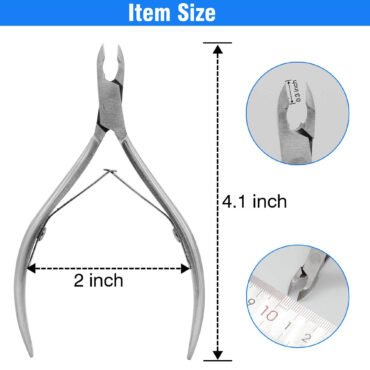 Cuticle Trimmer Cuticle Nippers,Professional Stainless Steel (Silver)