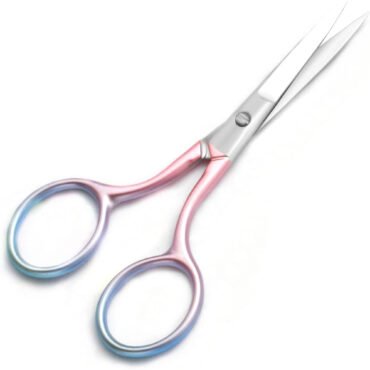 Multicolor Professional Scissors for Personal Care or Sewing – Stainless Steel Fine Straight Tip Scissors 3.9 Inch