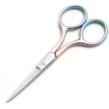 Multicolor Professional Scissors for Personal Care or Sewing – Stainless Steel Fine Straight Tip Scissors 3.9 Inch