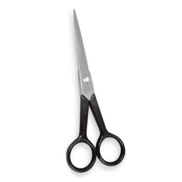 PLASTIC HANDLE HAIR CUTTING SCISSORS (6.5 INCH)